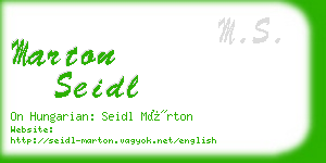 marton seidl business card